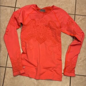 Athleta Vibrant Coral Long Sleeve Top
